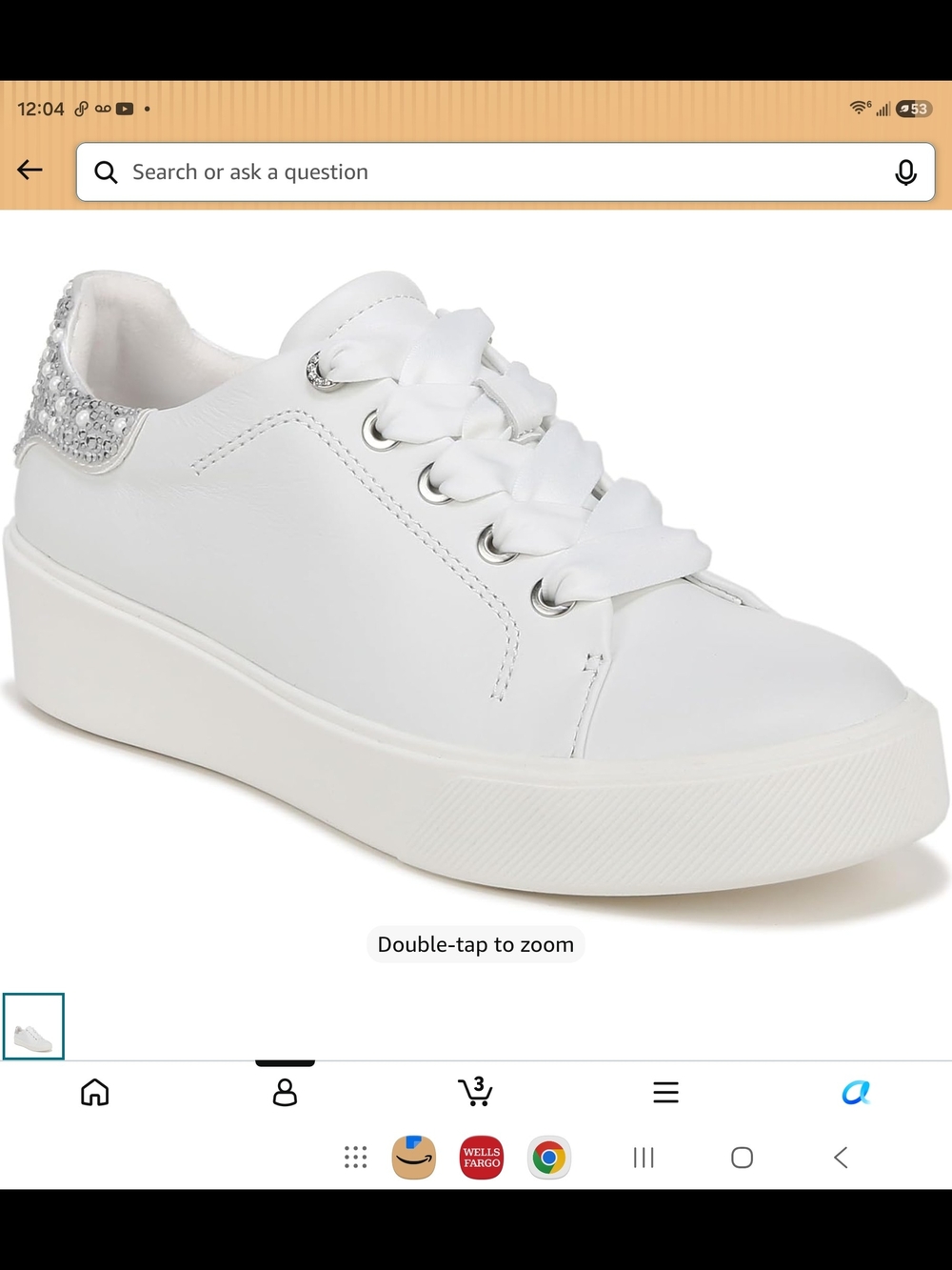 Naturalizer Morrison Bliss Leather White Women's Lace-Up Sneakers